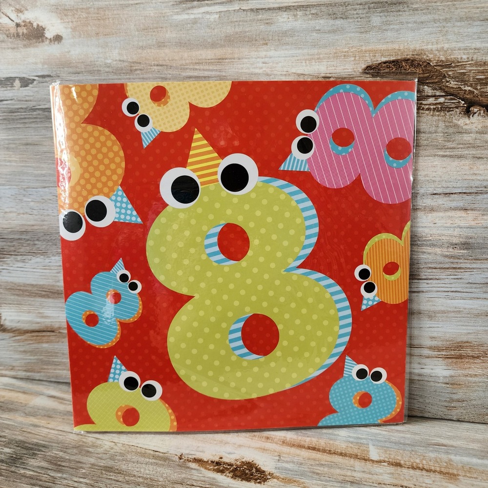 American Greetings Inventions 8th Birthday Card Light Up Blow Out Candle Monster